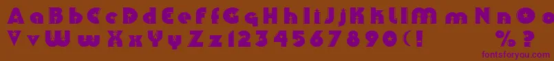 Collins Font – Purple Fonts on Brown Background