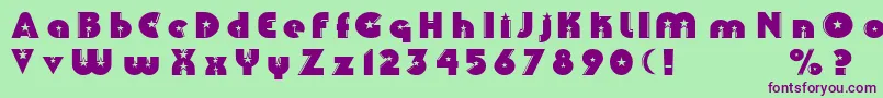 Collins Font – Purple Fonts on Green Background