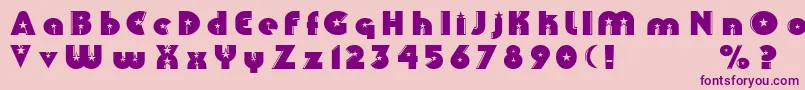 Collins Font – Purple Fonts on Pink Background