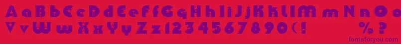 Collins Font – Purple Fonts on Red Background