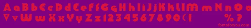 Collins Font – Red Fonts on Purple Background