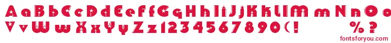 Collins Font – Red Fonts on White Background