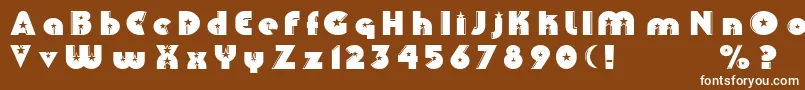 Collins Font – White Fonts on Brown Background