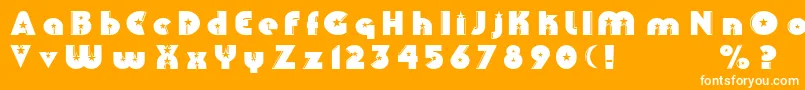 Collins Font – White Fonts on Orange Background