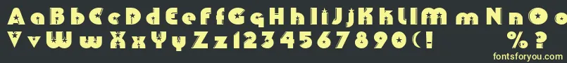 Collins Font – Yellow Fonts on Black Background