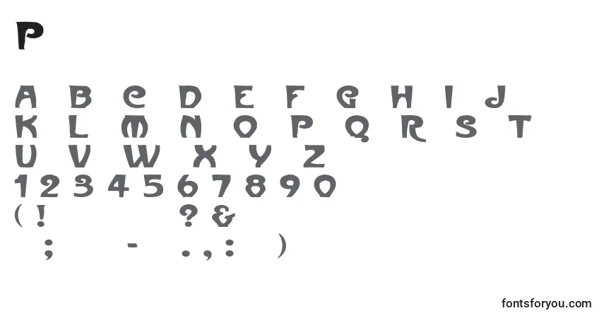 Шрифт Parismetrowd – алфавит, цифры, специальные символы