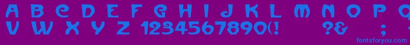 Parismetrowd Font – Blue Fonts on Purple Background