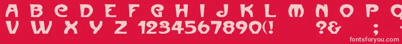 Parismetrowd Font – Pink Fonts on Red Background