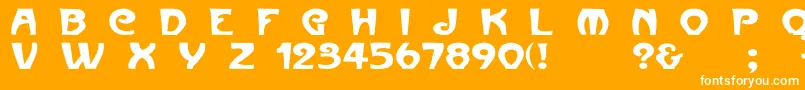 Parismetrowd Font – White Fonts on Orange Background