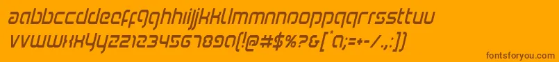 Youngerbloodcondital-fontti – ruskeat fontit oranssilla taustalla