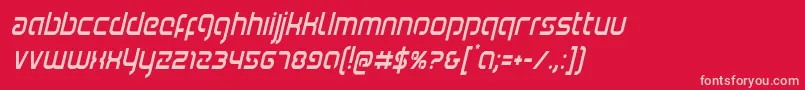 フォントYoungerbloodcondital – 赤い背景にピンクのフォント