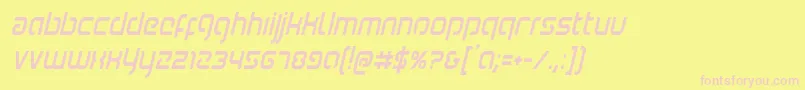 Więcej informacji o czcionce Youngerbloodcondital Czcionka Youngerbloodcondital – różowe czcionki na żółtym tle