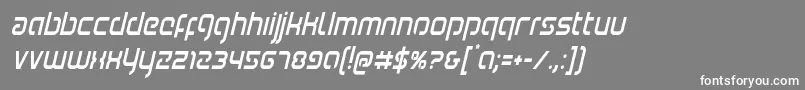 Youngerbloodcondital Font – White Fonts on Gray Background