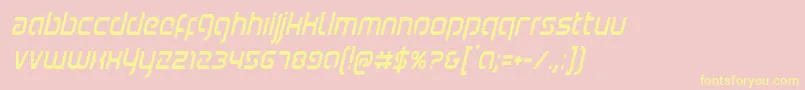 Youngerbloodcondital Font – Yellow Fonts on Pink Background