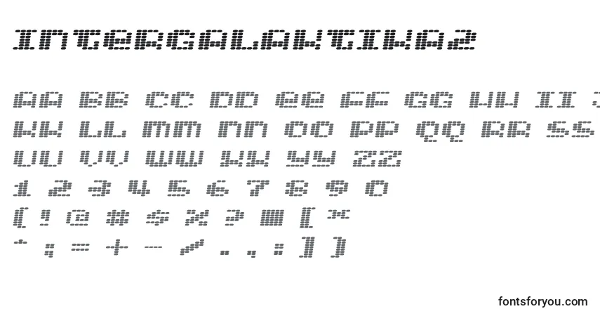 Czcionka Intergalaktika2 – alfabet, cyfry, specjalne znaki