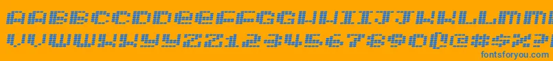Intergalaktika2 Font – Blue Fonts on Orange Background