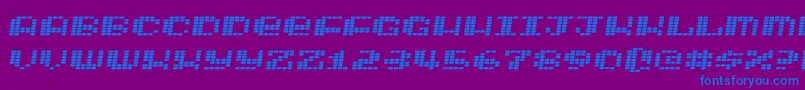 Intergalaktika2 Font – Blue Fonts on Purple Background