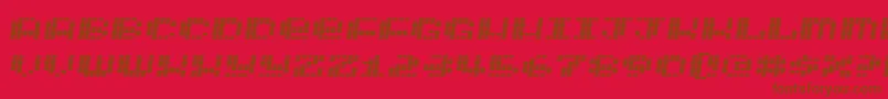 Intergalaktika2 Font – Brown Fonts on Red Background