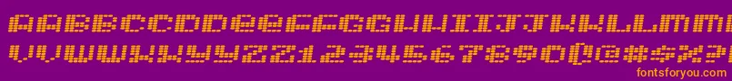 Intergalaktika2 Font – Orange Fonts on Purple Background