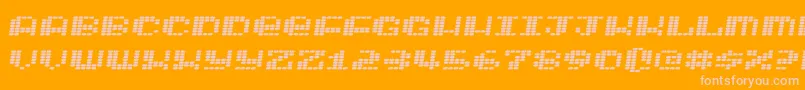 Intergalaktika2 Font – Pink Fonts on Orange Background