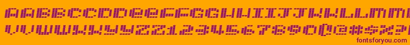 Intergalaktika2 Font – Purple Fonts on Orange Background