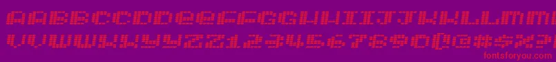 Intergalaktika2 Font – Red Fonts on Purple Background