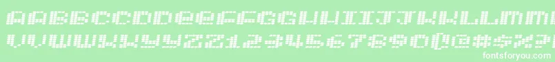 Intergalaktika2 Font – White Fonts on Green Background