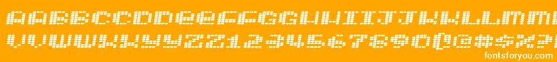 Intergalaktika2 Font – White Fonts on Orange Background