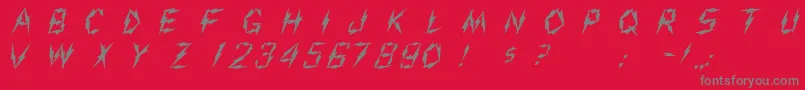 Aarcover Font – Gray Fonts on Red Background