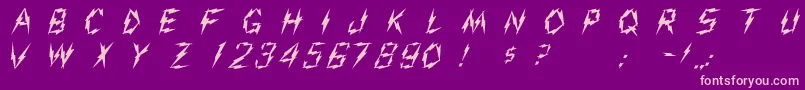 Aarcover Font – Pink Fonts on Purple Background