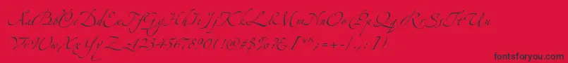 AlexandraZeferinoOne Font – Black Fonts on Red Background