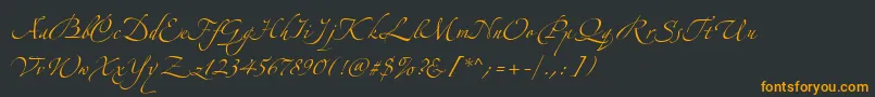 フォントAlexandraZeferinoOne – 黒い背景にオレンジの文字