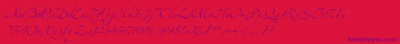 AlexandraZeferinoOne Font – Purple Fonts on Red Background