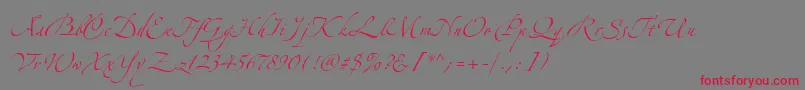 AlexandraZeferinoOne Font – Red Fonts on Gray Background