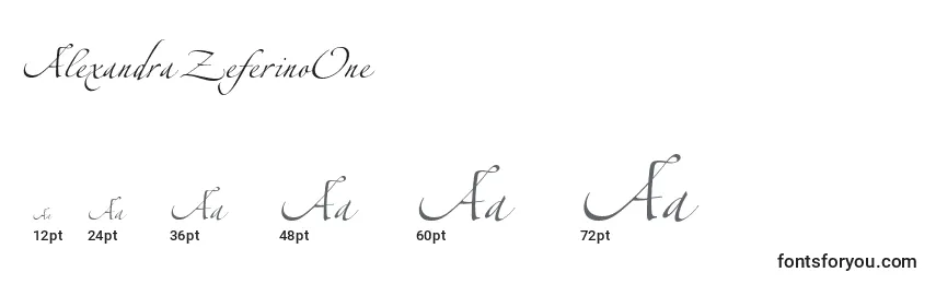 AlexandraZeferinoOne Font Sizes