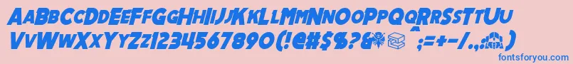 Шрифт MechalockItalic – синие шрифты на розовом фоне