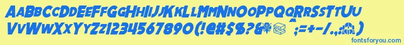 fuente MechalockItalic – Fuentes Azules Sobre Fondo Amarillo