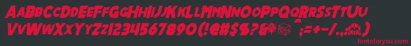 MechalockItalic Font – Red Fonts on Black Background