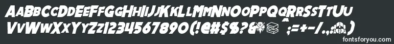 フォントMechalockItalic – 白い文字