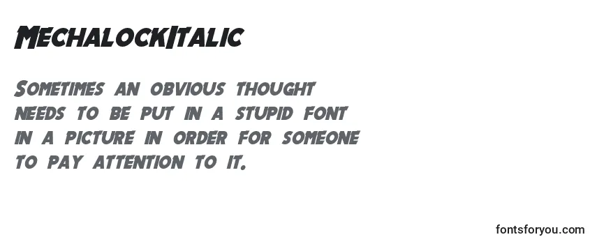 MechalockItalic Font