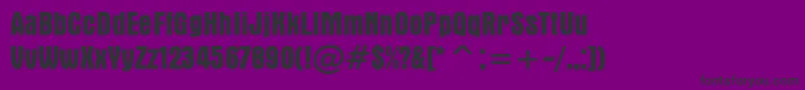 AuroraBoldCondensedBt-Schriftart – Schwarze Schriften auf violettem Hintergrund