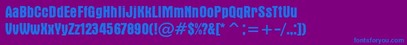 AuroraBoldCondensedBt Font – Blue Fonts on Purple Background