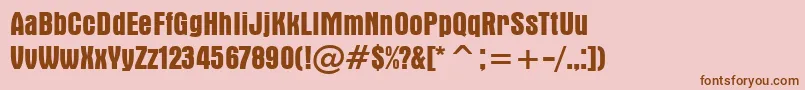 AuroraBoldCondensedBt Font – Brown Fonts on Pink Background