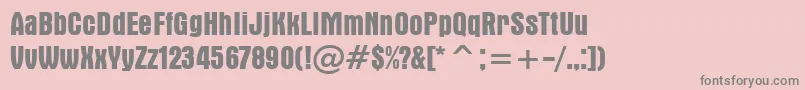 Police AuroraBoldCondensedBt – polices grises sur fond rose