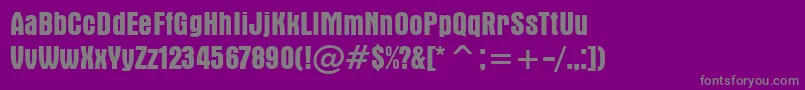 AuroraBoldCondensedBt Font – Gray Fonts on Purple Background
