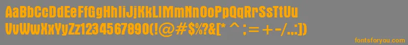 AuroraBoldCondensedBt Font – Orange Fonts on Gray Background