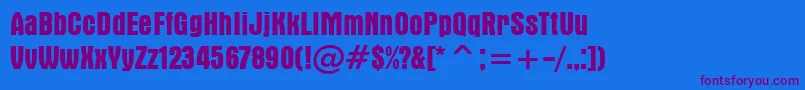AuroraBoldCondensedBt Font – Purple Fonts on Blue Background
