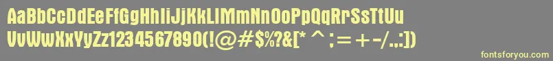 AuroraBoldCondensedBt Font – Yellow Fonts on Gray Background
