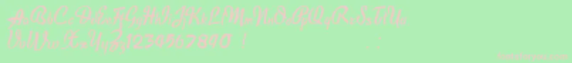 Publicite Font – Pink Fonts on Green Background