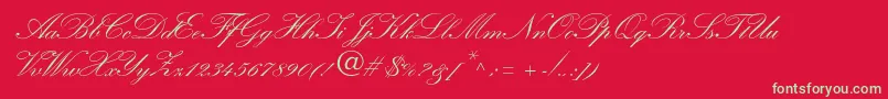 WynnerockscriptTwobold Font – Green Fonts on Red Background